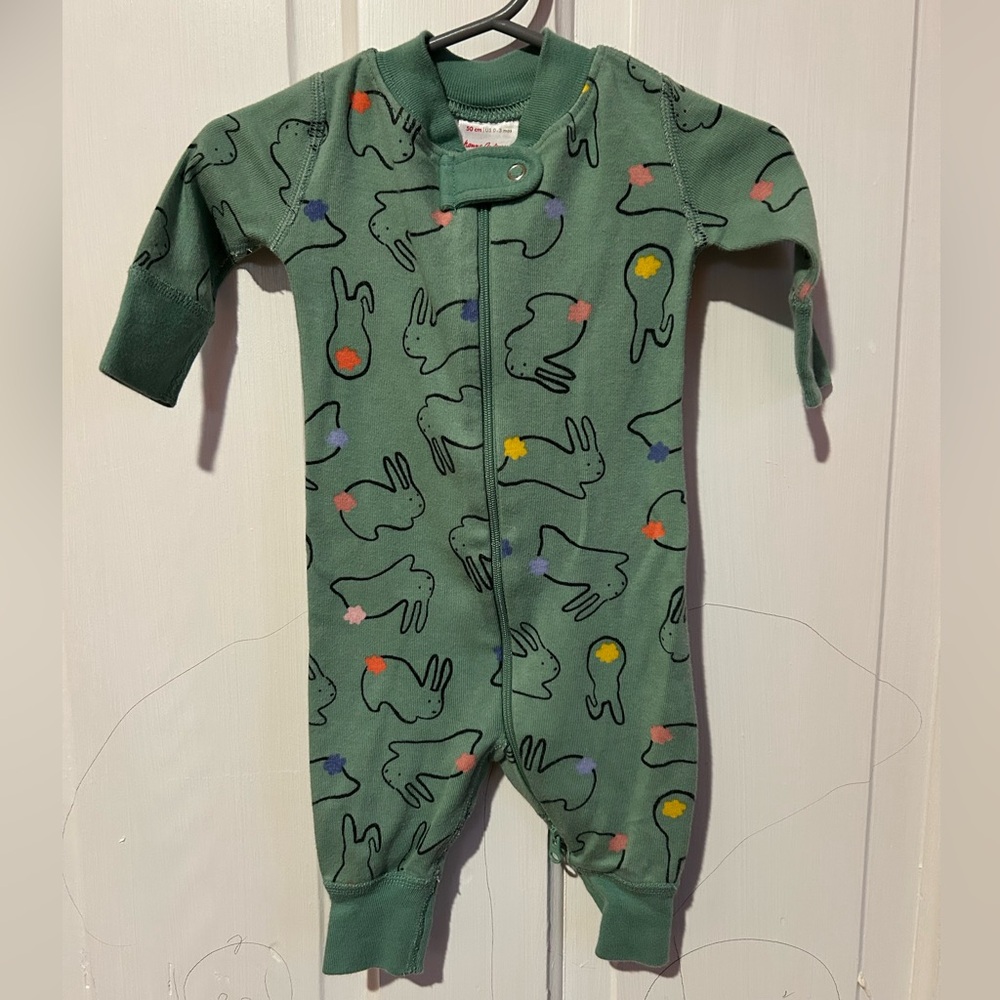 Hanna Andersson zip pjs, 0-3 months